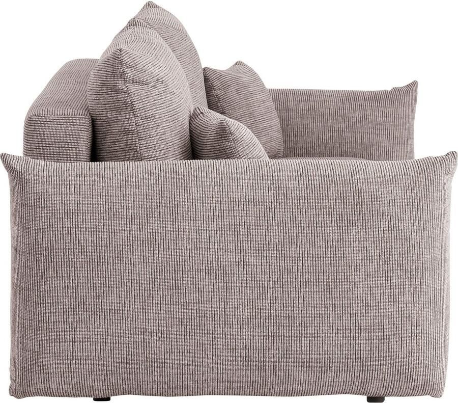Home affaire 3-zitsbank MAVAS slaapbank met bedlade ca. 240 108 cm (ligoppervlak 212 145 cm) ribfluweel chenille structuur