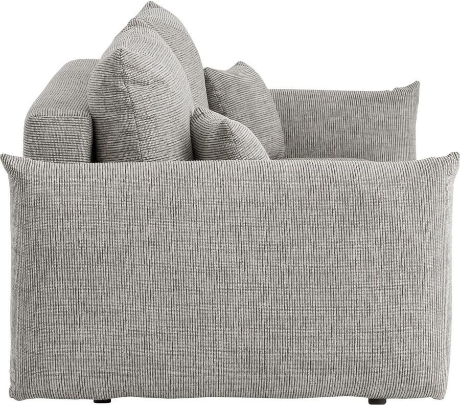 Home affaire 3-zitsbank MAVAS slaapbank met bedlade ca. 240 108 cm (ligoppervlak 212 145 cm) ribfluweel chenille structuur
