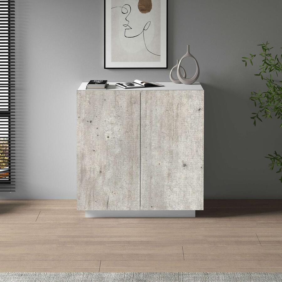 INOSIGN Archiefkast Coro Multifunctionele kast Bureaukast met 2 deuren & verstelbare legplanken hoogte 86 of 166 cm made in italy