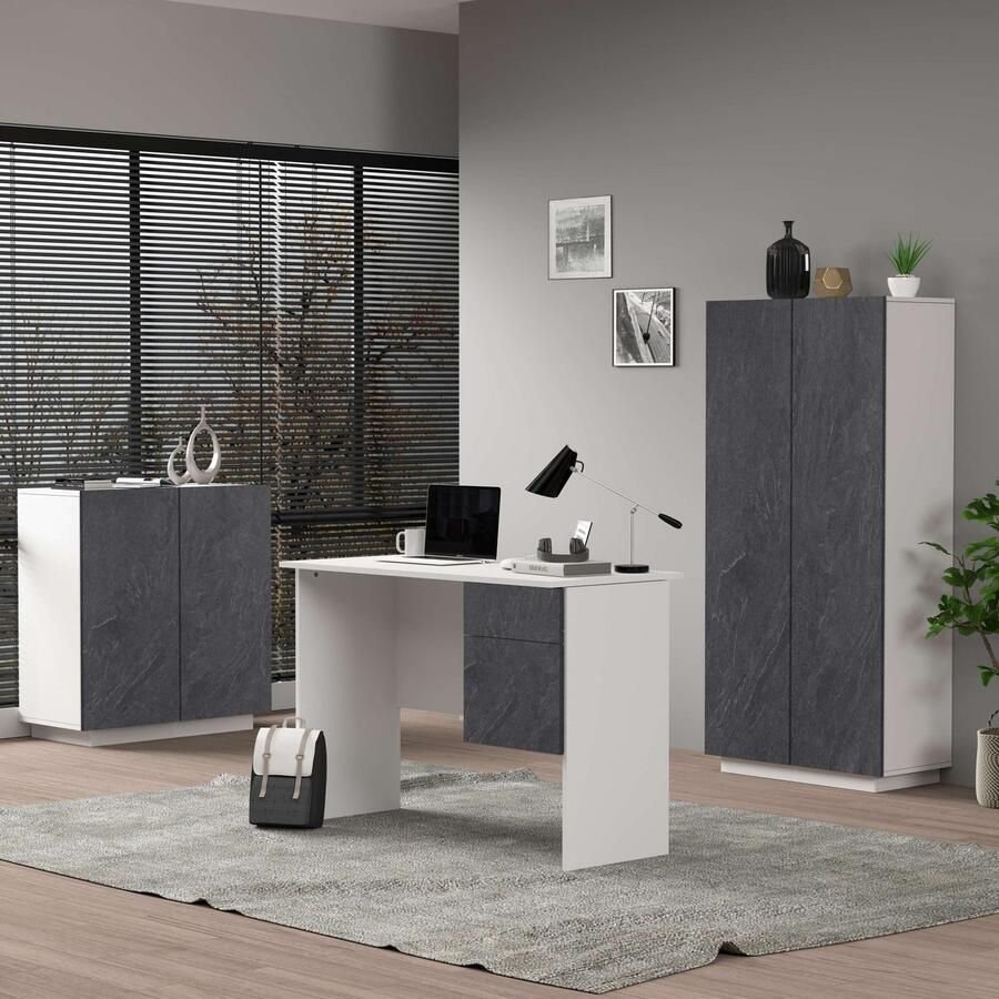 INOSIGN Archiefkast Coro Multifunctionele kast Bureaukast met 2 deuren & verstelbare legplanken hoogte 86 of 166 cm made in italy