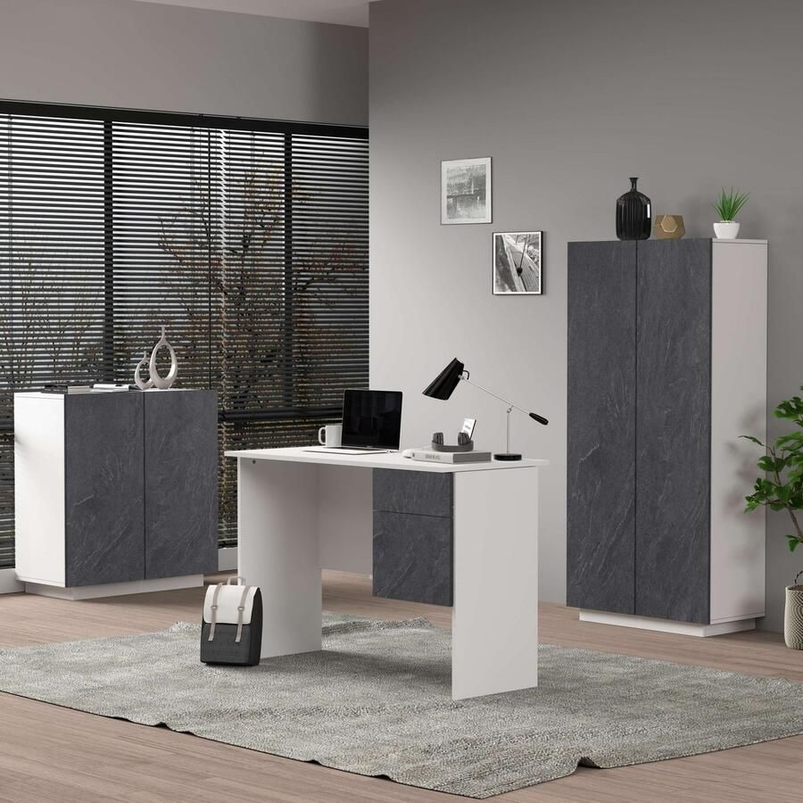INOSIGN Archiefkast Coro Multifunctionele kast Bureaukast met 2 deuren & verstelbare legplanken hoogte 86 of 166 cm made in italy