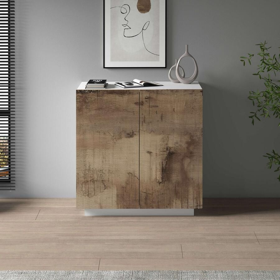 INOSIGN Archiefkast Coro Multifunctionele kast Bureaukast met 2 deuren & verstelbare legplanken hoogte 86 of 166 cm made in italy