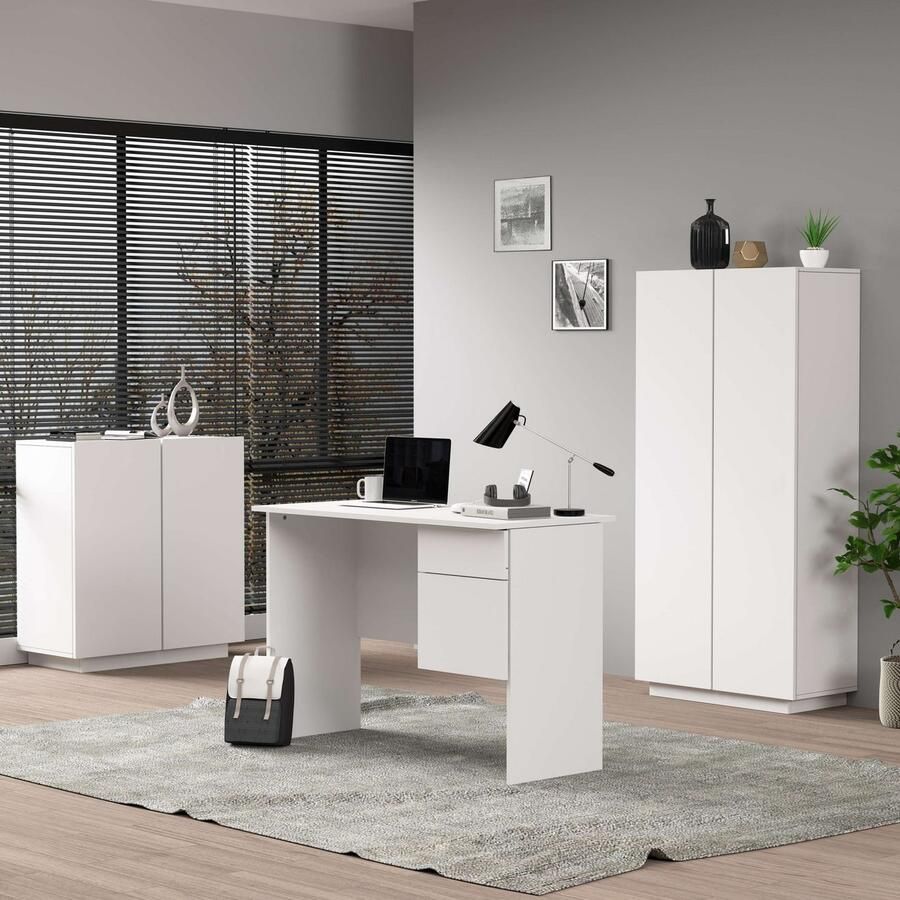 INOSIGN Archiefkast Essential Multifunctionele kast Bureaukast met 2 deuren & verstelbare legplanken hoogte 86 of 166 cm made in italy