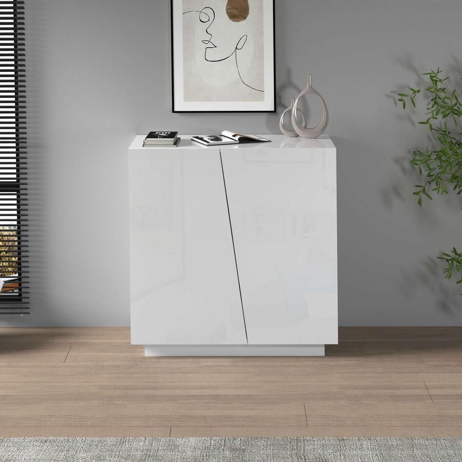 INOSIGN Archiefkast Vega Multifunctionele kast Bureaukast met 2 deuren & verstelbare legplanken hoogte 86 of 166 cm made in italy