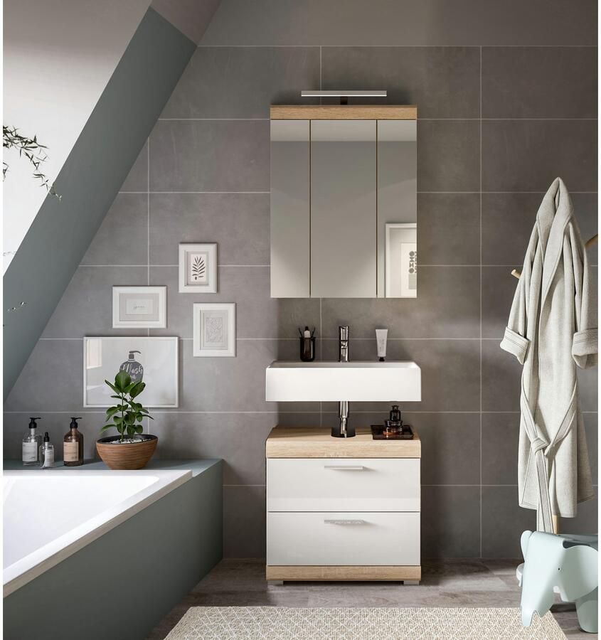 INOSIGN Badkamerserie Siena 2-delig inclusief LED-verlichting bestaande uit: (set 2-delig)