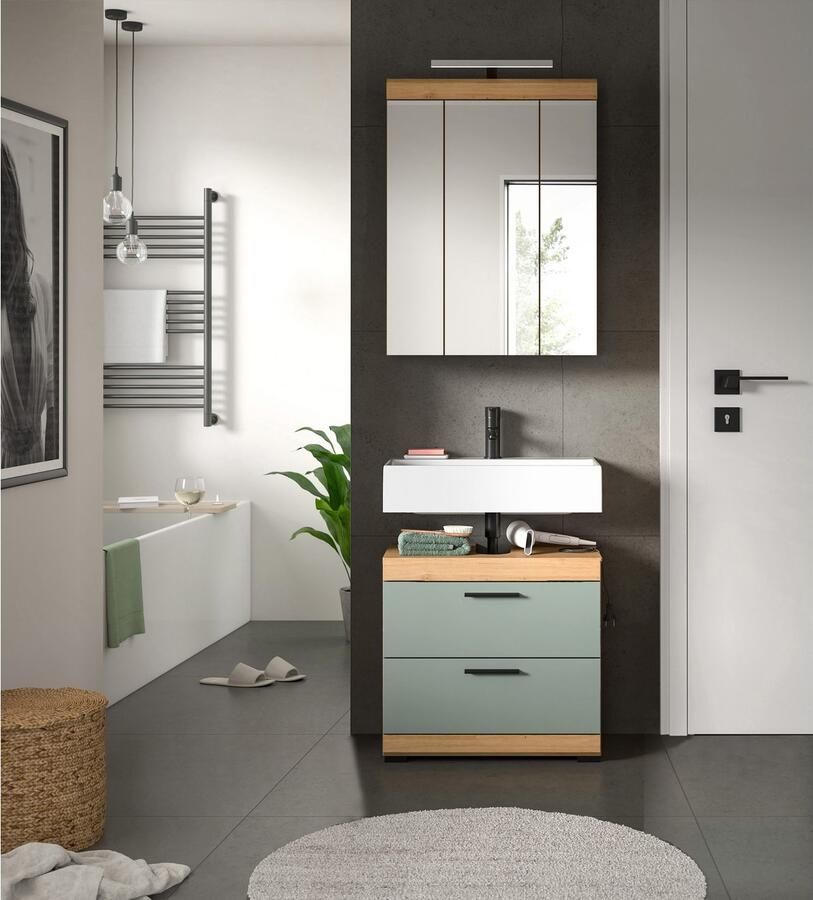 INOSIGN Badkamerserie Siena 2-delig inclusief LED-verlichting bestaande uit: (set 2-delig)