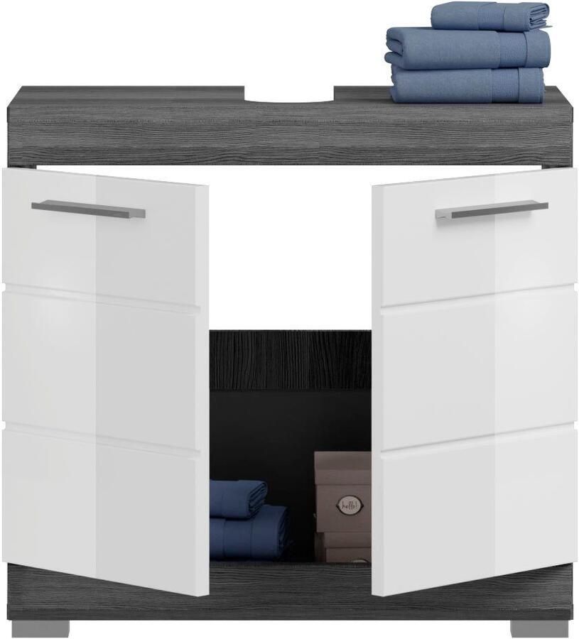 INOSIGN Badkamerserie Siena 4-delig bestaande uit: Hoge kast WBU badkamer spiegel wasmachine ombouwkast (set 4-delig)