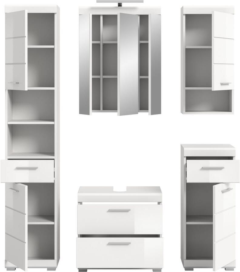 INOSIGN Badkamerserie Siena 5-delig inclusief LED-verlichting bestaande uit: (set 5-delig)