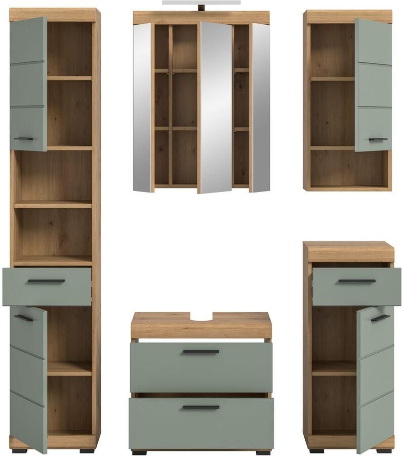 INOSIGN Badkamerserie Siena 5-delig inclusief LED-verlichting bestaande uit: (set 5-delig)