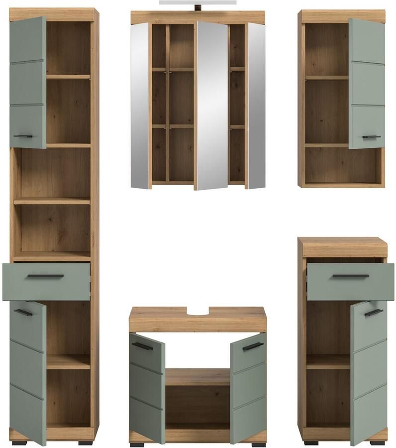 INOSIGN Badkamerserie Siena 5-delig inclusief LED-verlichting bestaande uit: (set 5-delig)