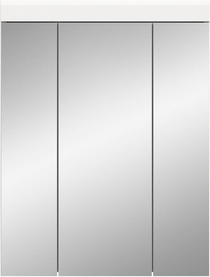 INOSIGN Badkamerspiegelkast Siena breedte 60 cm 3 spiegelt deuren 9 vakken 6 legplanken in verschillende kleuren verkrijgbaar badkamermeubels spiegel badkamerkast badkamer