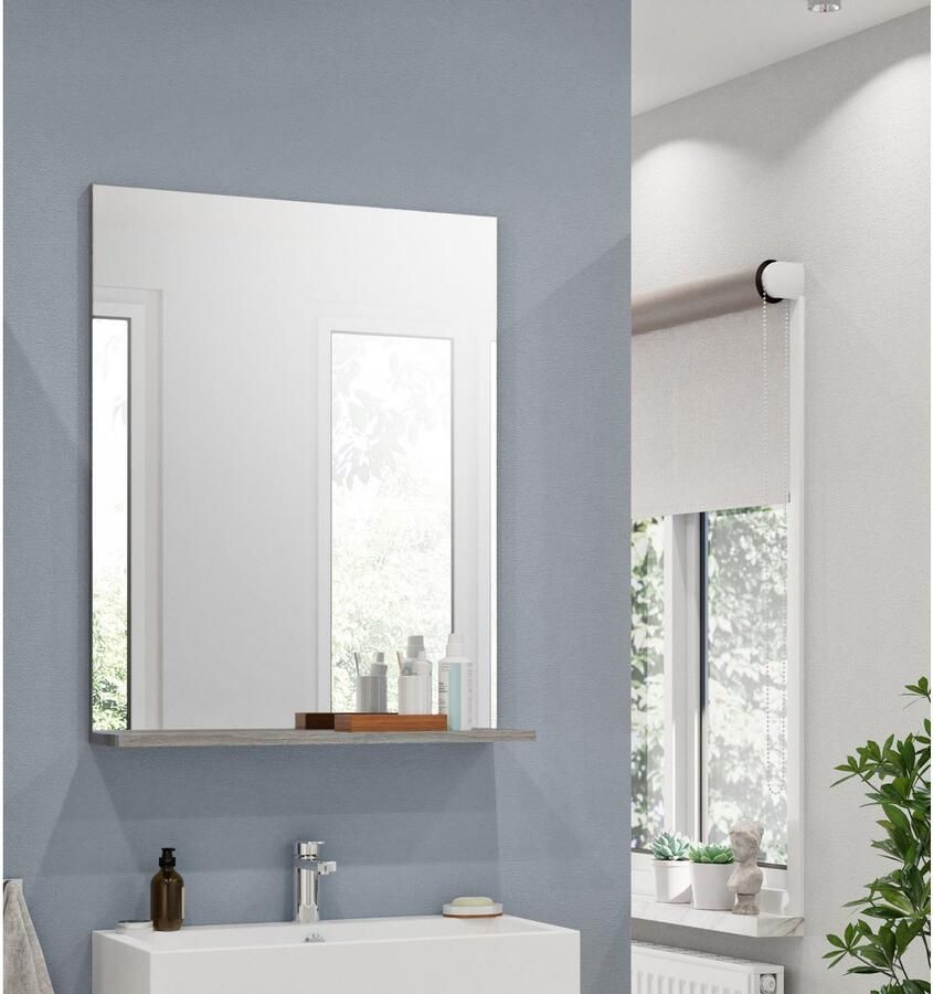 INOSIGN Badspiegel Siena breedte 60 cm 1 legplank hoogwaardig spiegelglas in verschillende kleuren verkrijgbaar badkamermeubels spiegel badkamer