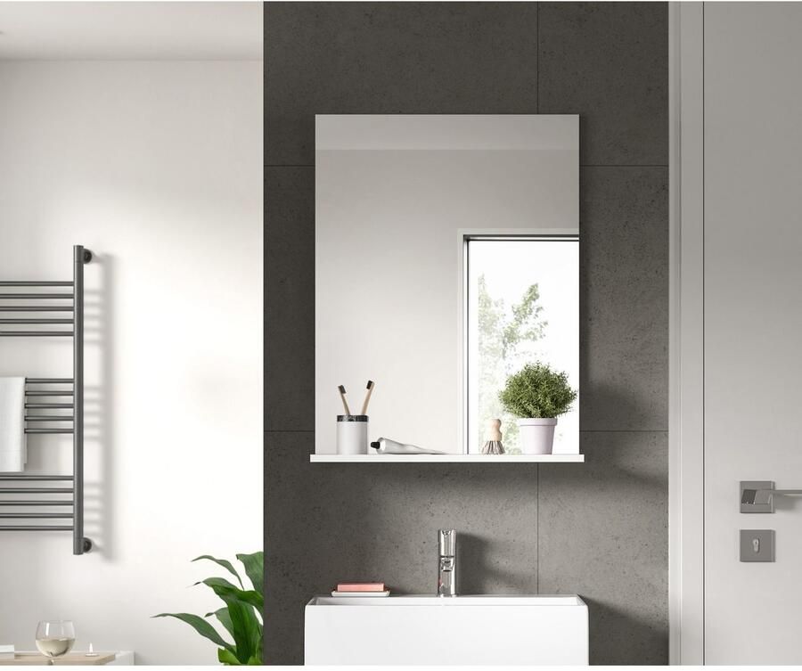 INOSIGN Badspiegel Siena breedte 60 cm 1 legplank hoogwaardig spiegelglas in verschillende kleuren verkrijgbaar badkamermeubels spiegel badkamer