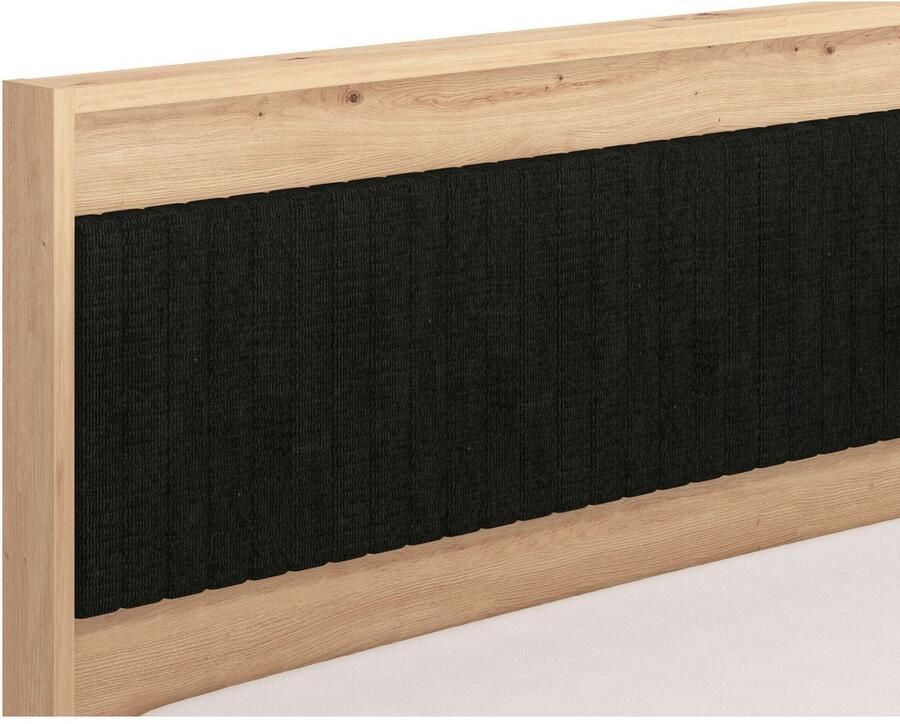 INOSIGN Bedframe Ascalon gepolsterde rugleuning bekleed met zachte cordstof Ligoppervlakken 160 of 180x200 cm FSC -gecertificeerd houtmateriaal