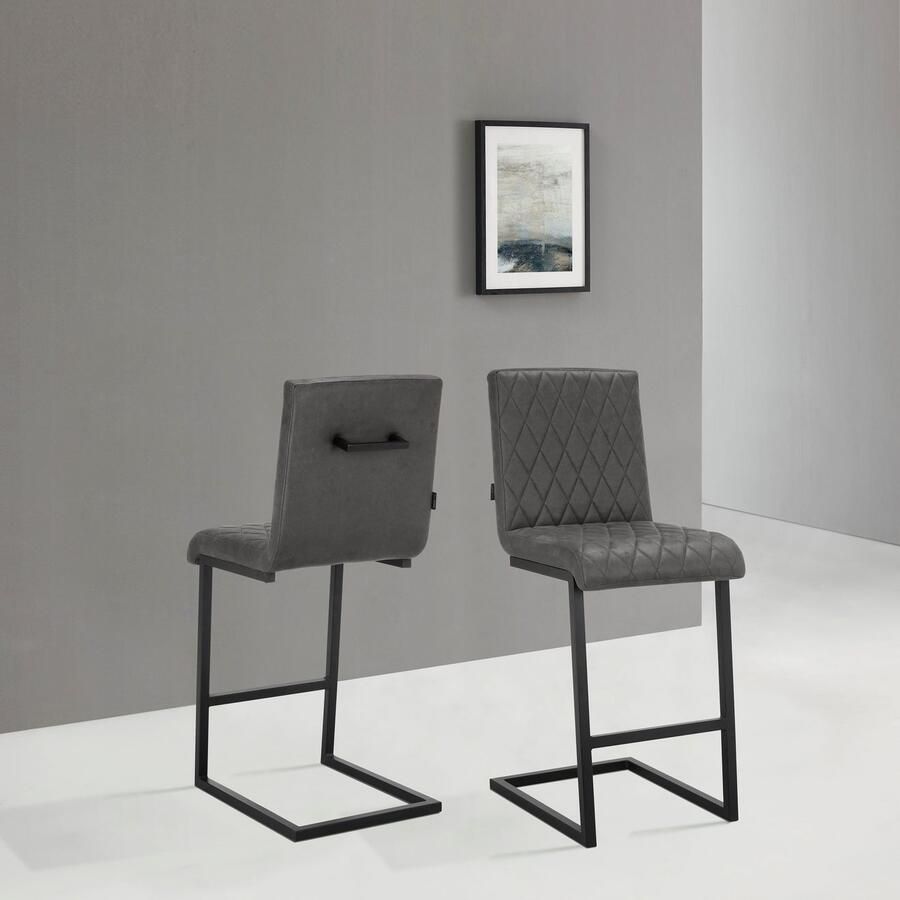 INOSIGN Bistrostoel Janelle Zacht verdikte zitting en rugleuning naden aan de zitting en rugleuning zithoogte 65 cm (2 stuks)