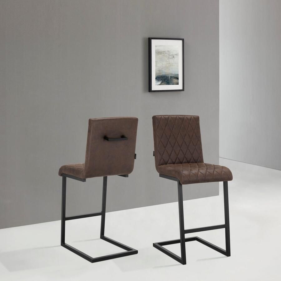 INOSIGN Bistrostoel Janelle Zacht verdikte zitting en rugleuning naden aan de zitting en rugleuning zithoogte 65 cm (2 stuks)