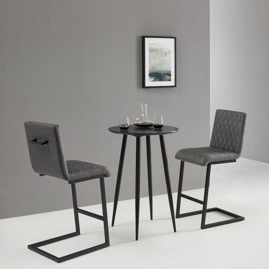 INOSIGN Bistrostoel Janelle Zacht verdikte zitting en rugleuning naden aan de zitting en rugleuning zithoogte 65 cm (2 stuks)