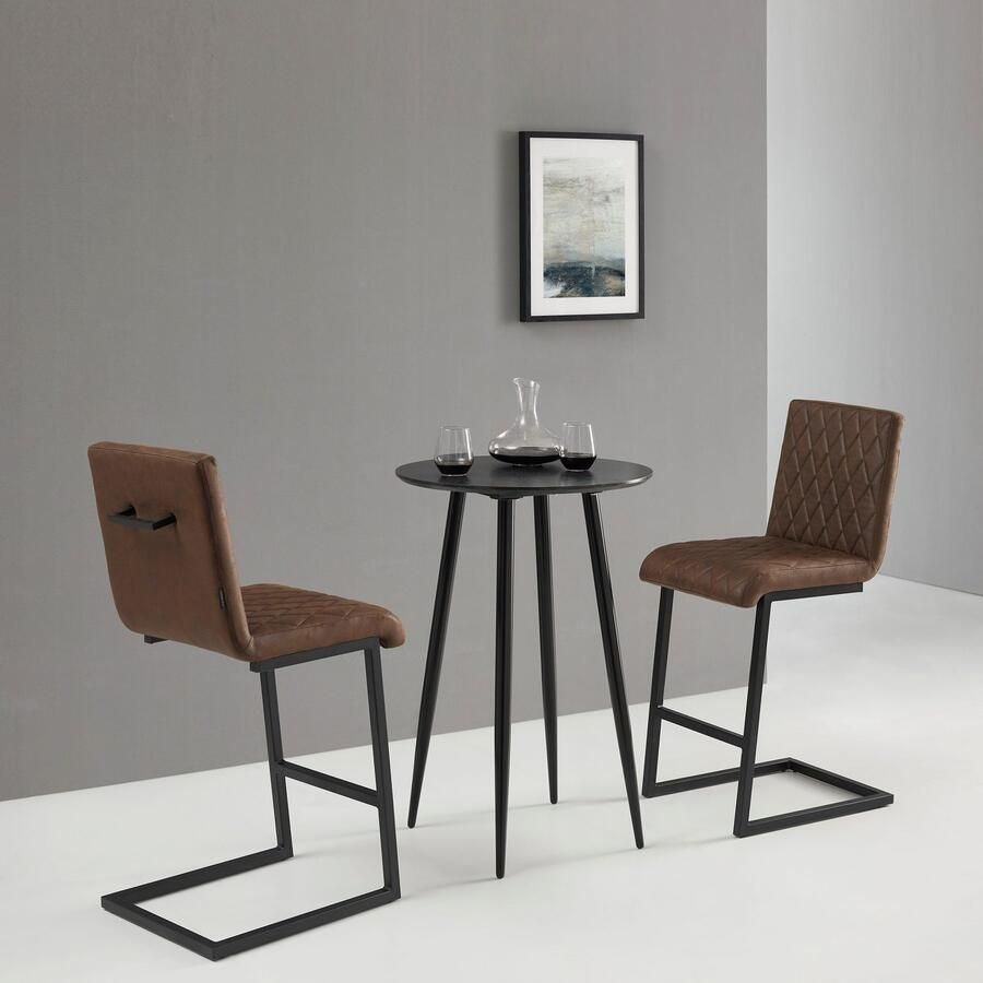 INOSIGN Bistrostoel Janelle Zacht verdikte zitting en rugleuning naden aan de zitting en rugleuning zithoogte 65 cm (2 stuks)