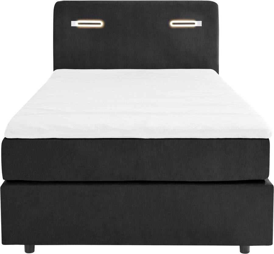 INOSIGN Boxspring Luan Laden ledverlichting en topmatras in breedte 120 cm en 180 cm