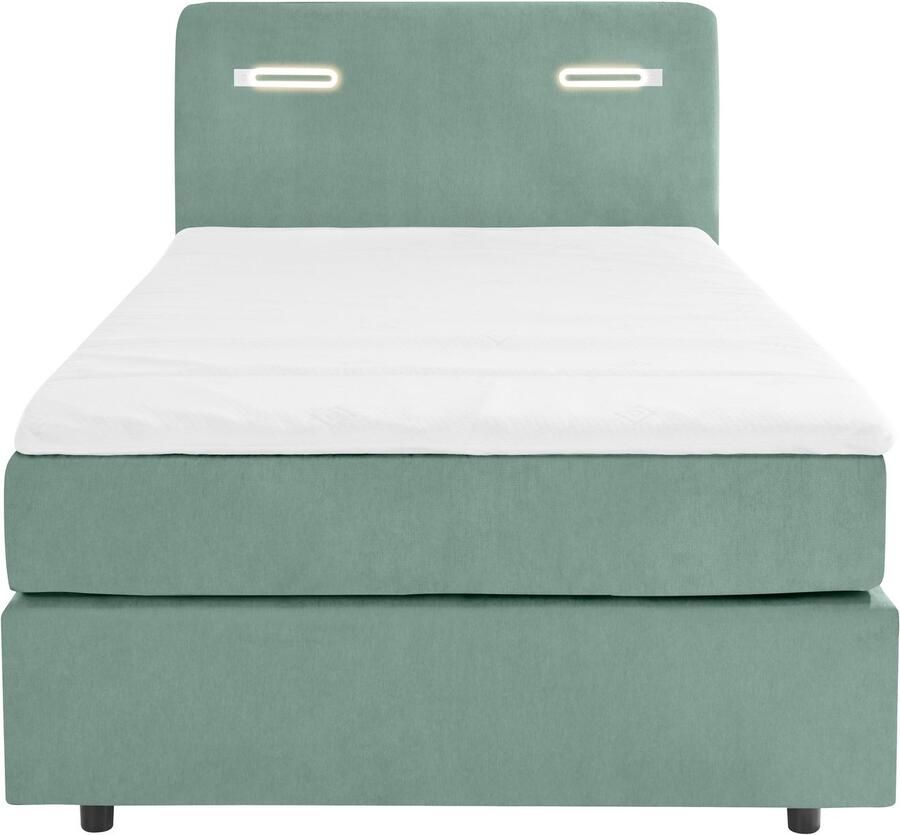 INOSIGN Boxspring Luan Laden ledverlichting en topmatras in breedte 120 cm en 180 cm