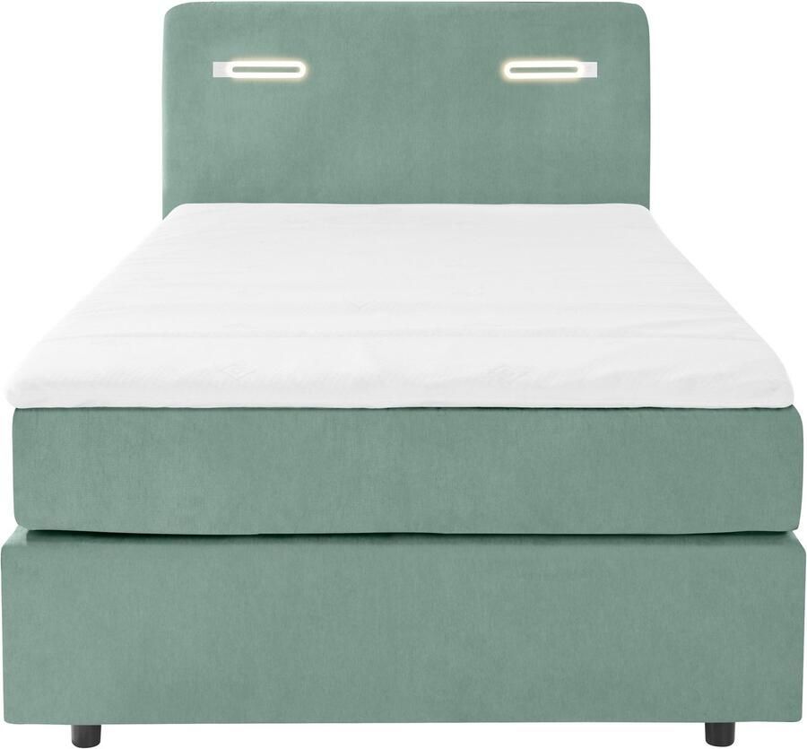 INOSIGN Boxspring Luan Laden ledverlichting en topmatras in breedte 120 cm en 180 cm