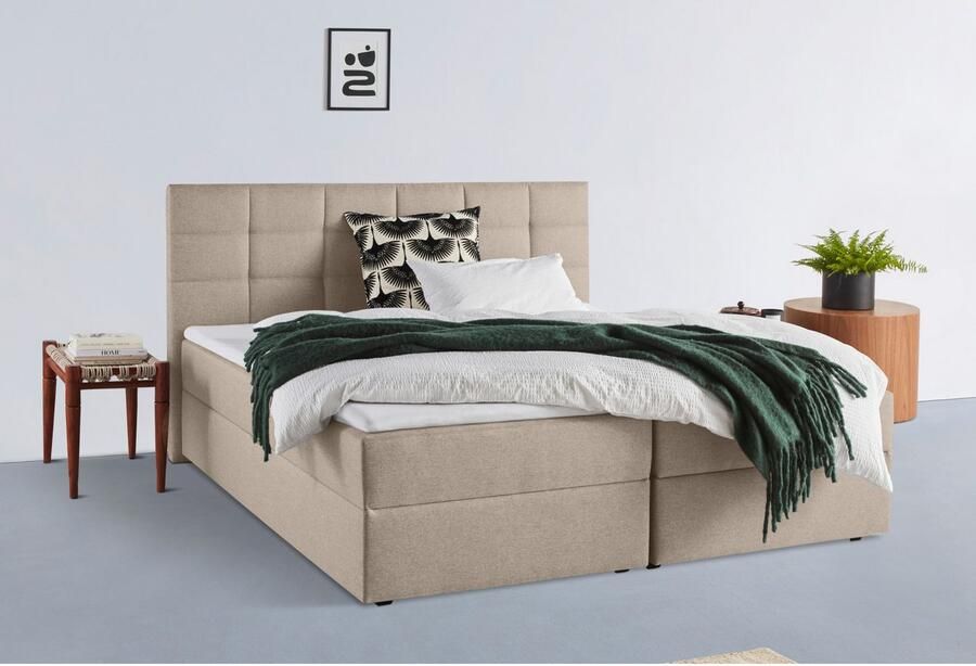 INOSIGN Boxspring OVALO optioneel met bedbox verkrijgbaar in h2 h3 & h4