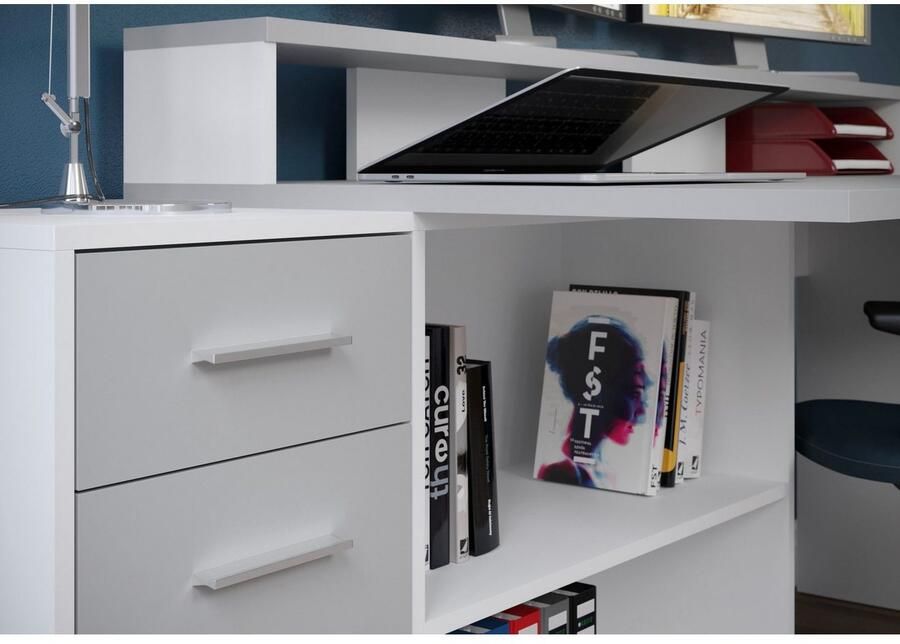 INOSIGN Bureau CHESTER Gamingtafel met lowboard werktafel afmetingen (B D H) 160 115 92 cm (2 stuks)