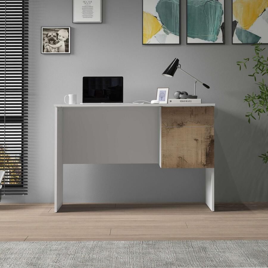 INOSIGN Bureau Coro kleine computertisch bureautafel met 1 deur & 1 lade breedte 110 cm made in italy