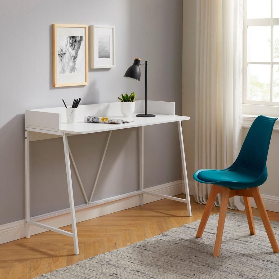 INOSIGN Bureau Jullian wit frame van metaal breedte 120 cm (1 stuk)