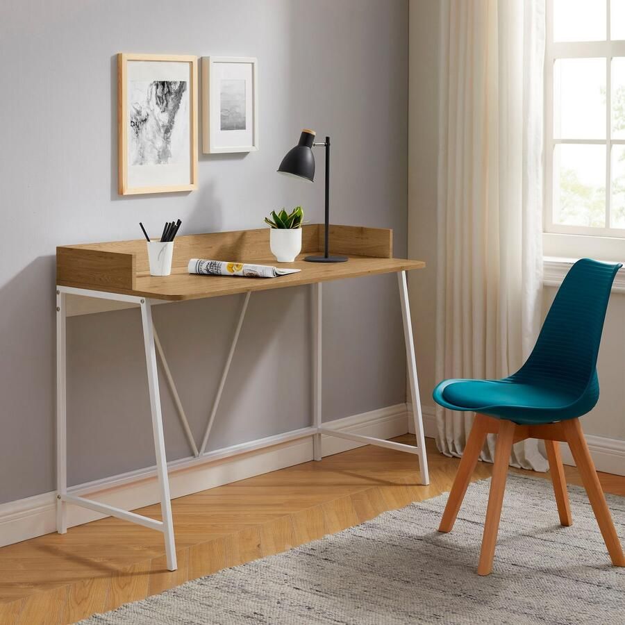 INOSIGN Bureau Jullian wit frame van metaal breedte 120 cm (1 stuk)
