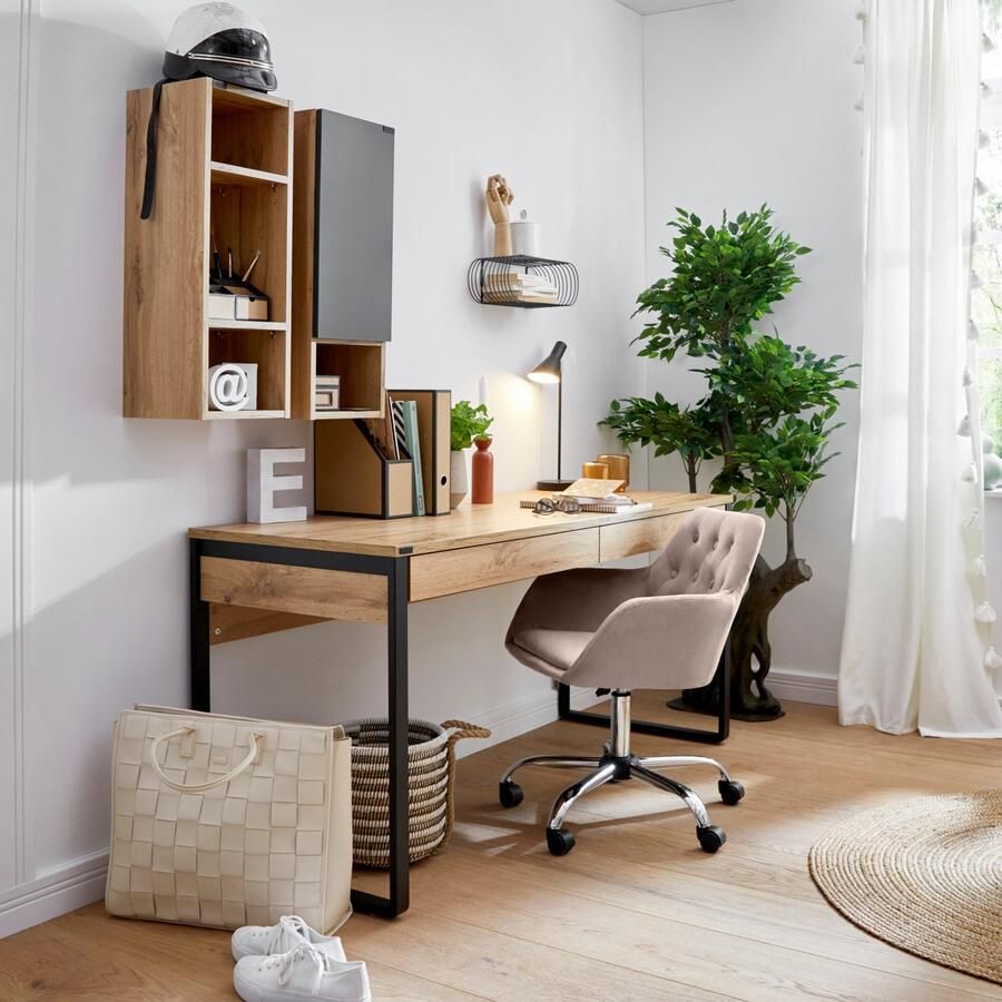 INOSIGN Bureaustoel Perry1 elegante fluwelen stoel zacht verdikt