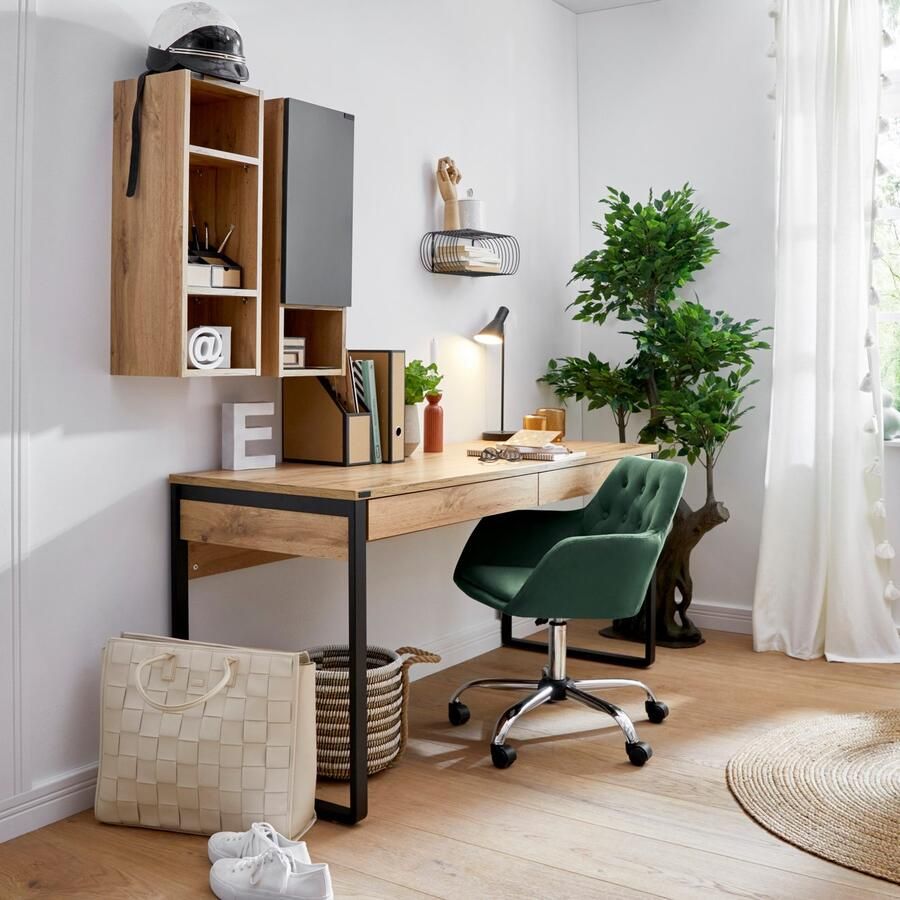 INOSIGN Bureaustoel Perry1 elegante fluwelen stoel zacht verdikt