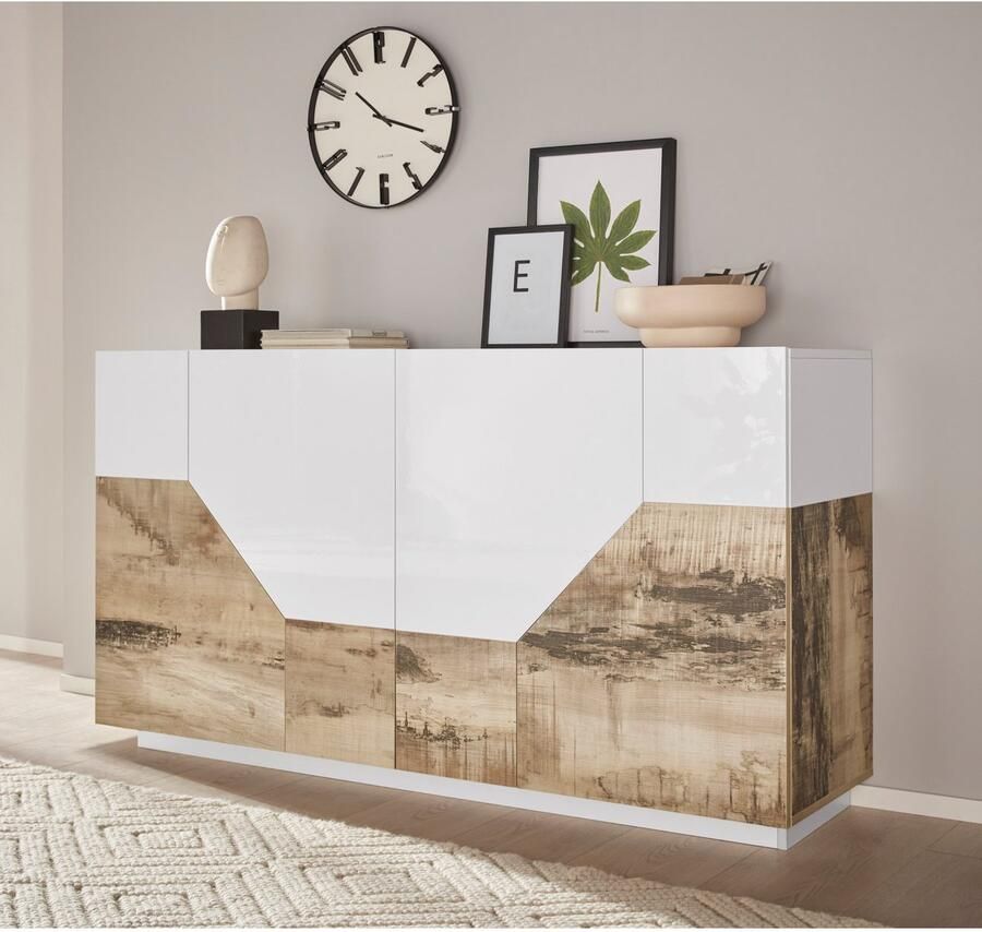 INOSIGN Dressoir ALIEN commode kast dressoir met 4 deuren en 4 vakken