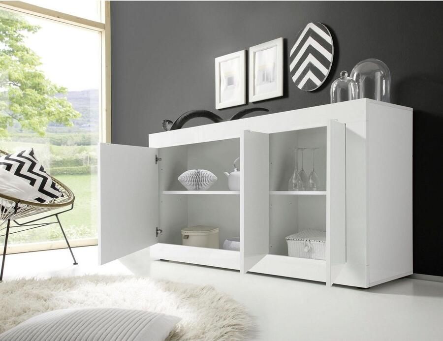 INOSIGN Dressoir Basis breedte 160 cm commode 3 deuren dressoir Metalen handgreep moderne frame-uitstraling veel opbergruimte kleurkeuze