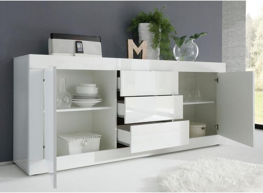 INOSIGN Dressoir Basis breedte 210 cm commode 2 deuren 3 lades dressoir Metalen handgreep moderne frame-uitstraling veel opbergruimte kleurkeuze