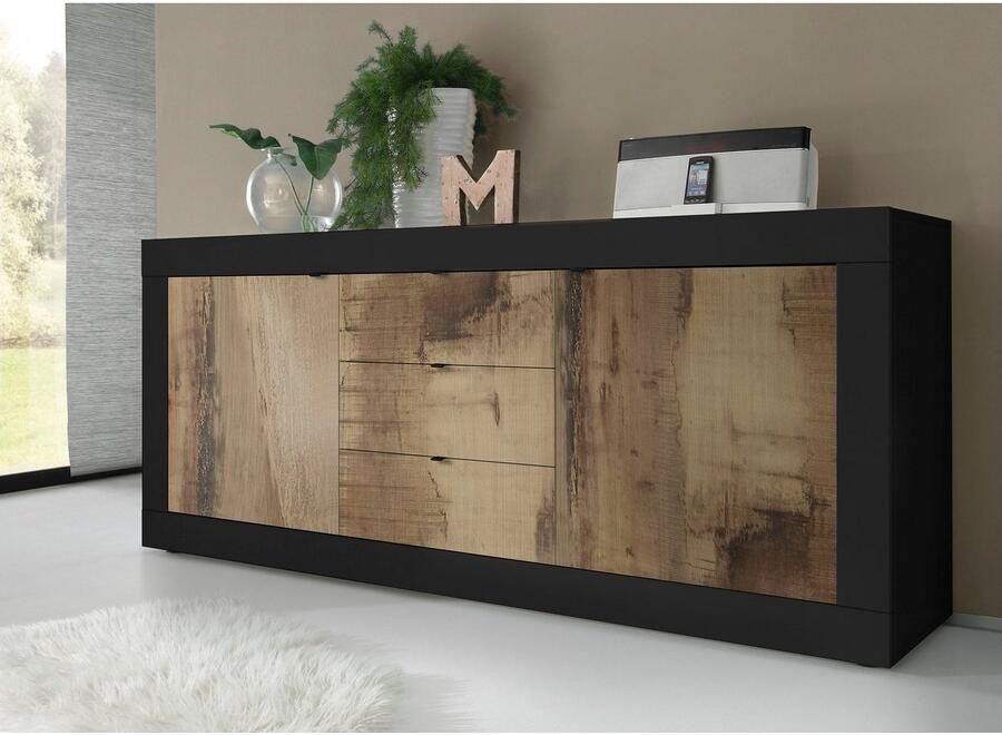 INOSIGN Dressoir Basis breedte 210 cm commode 2 deuren 3 lades dressoir Metalen handgreep moderne frame-uitstraling veel opbergruimte kleurkeuze