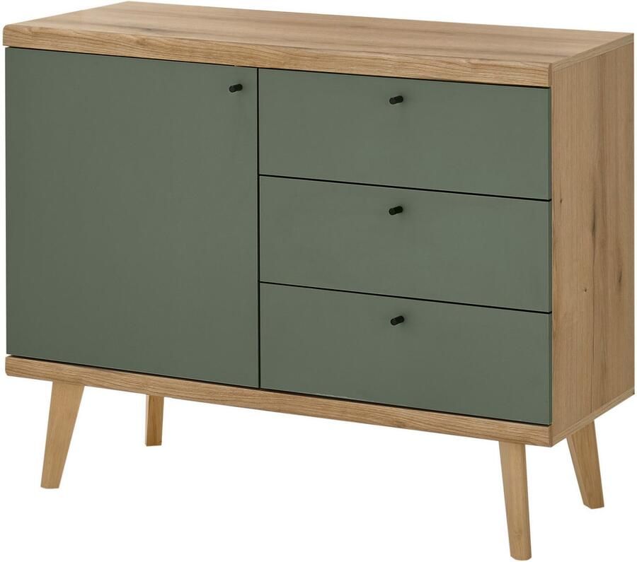 INOSIGN Dressoir MAVAS in moderne trendkleur handgrepen van metaal (zwart) breedte 107 cm