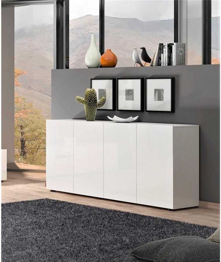 INOSIGN Dressoir MISTER- dressoir commode Made in Italy 4 vakken Dressoir met 4 deuren volledig hoogglans gelakt breedte 180 cm