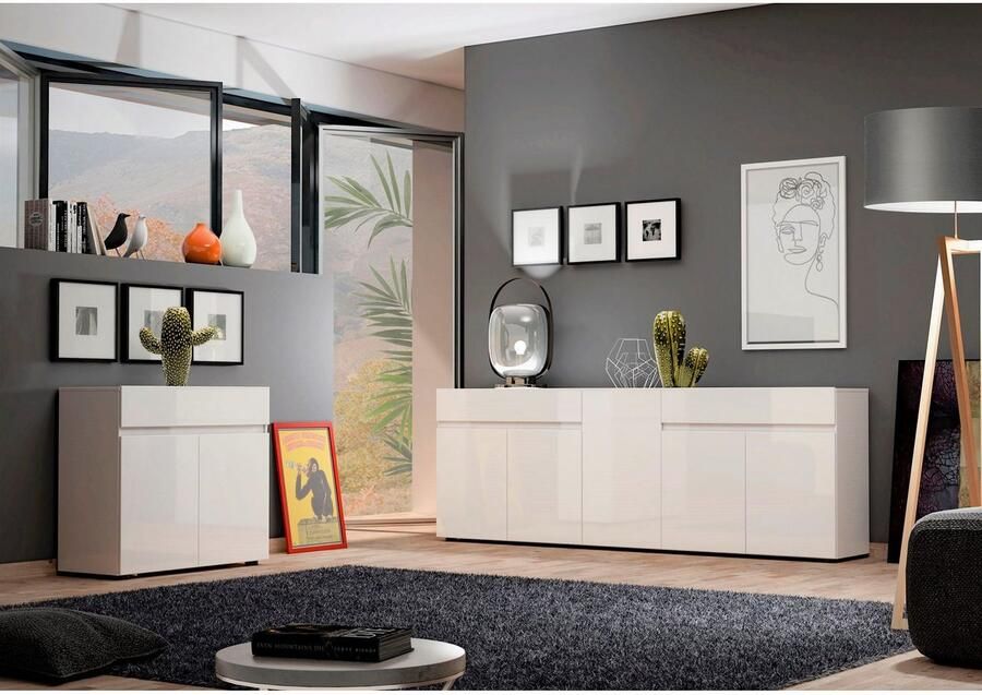 INOSIGN Dressoir Mister Dressoir volledig hoogglans gelakt(B H): 225 80 cm