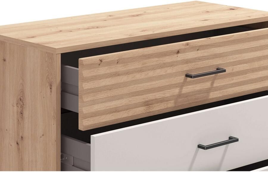 INOSIGN Dressoir Modena Ladecommode Commode met 4 laden B D H 93x40x82 cm FSC -gecertificeerd houtmateriaal kleur: Cashmere