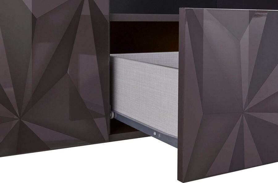 INOSIGN Dressoir Prisma Breedte 241 dressoir 2 deuren 4 lades dressoir Voorkant met elegante zeefdruk greeploos veel opbergruimte