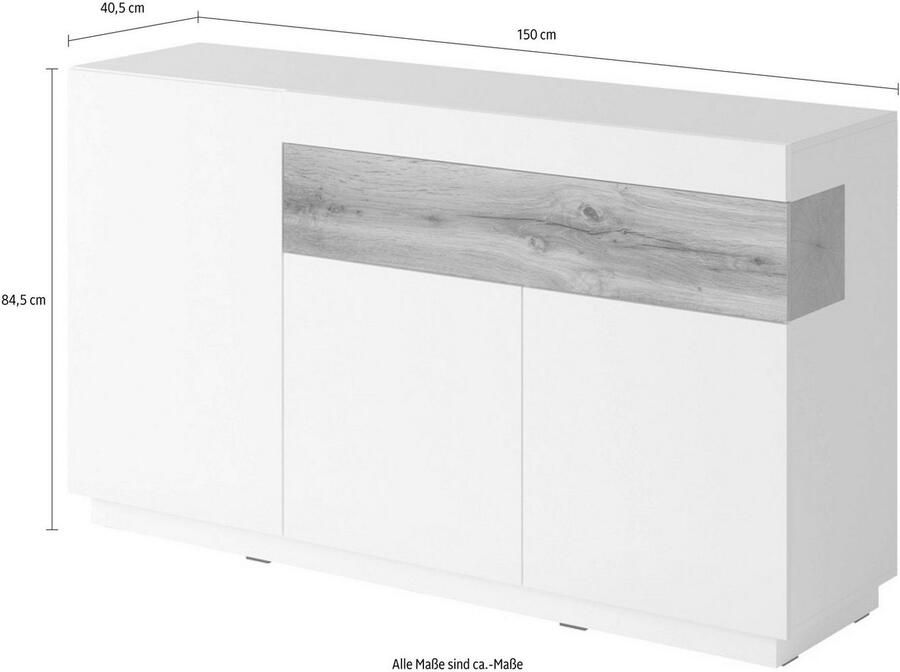 INOSIGN Dressoir Silke Breedte 150 cm