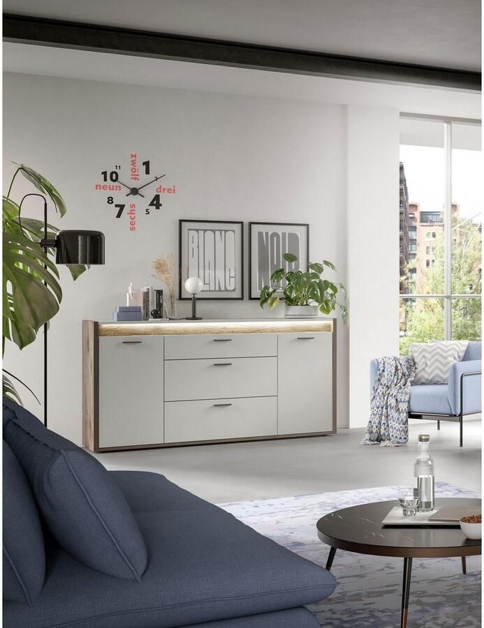 INOSIGN Dressoir Treviso Breedte 167cm incl. Frontverlichting 2 deuren 2 legplanken