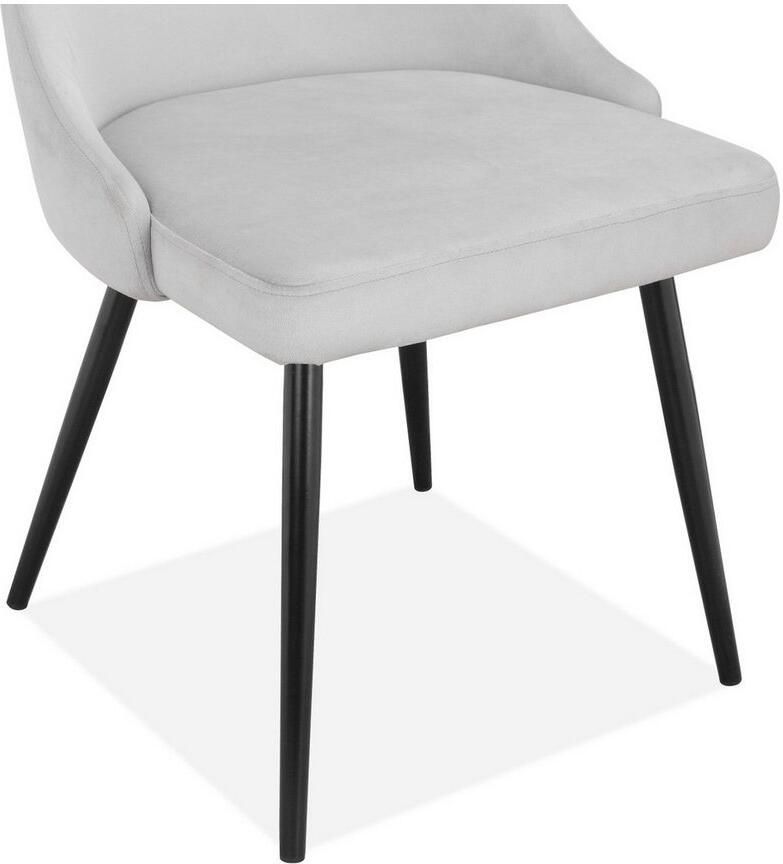 INOSIGN Eethoek Danny-Malio Glazen tafel 100x100 cm met 4 stoelen (velours stof) frame van metaal (set 5-delig)