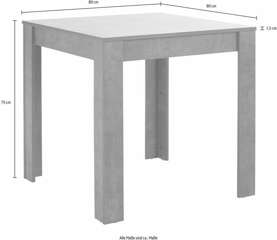 INOSIGN Eethoek Lynn + Brooke met tafel in leisteenkleur breedte 80 cm (set)