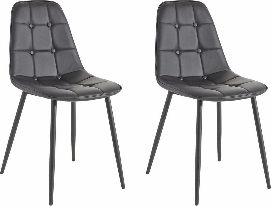 INOSIGN Eethoek Sabine + Luna Eettafel breedte 120 cm en 4 eetkamerstoelen overtrekstof in imitatieleer (set 5-delig)