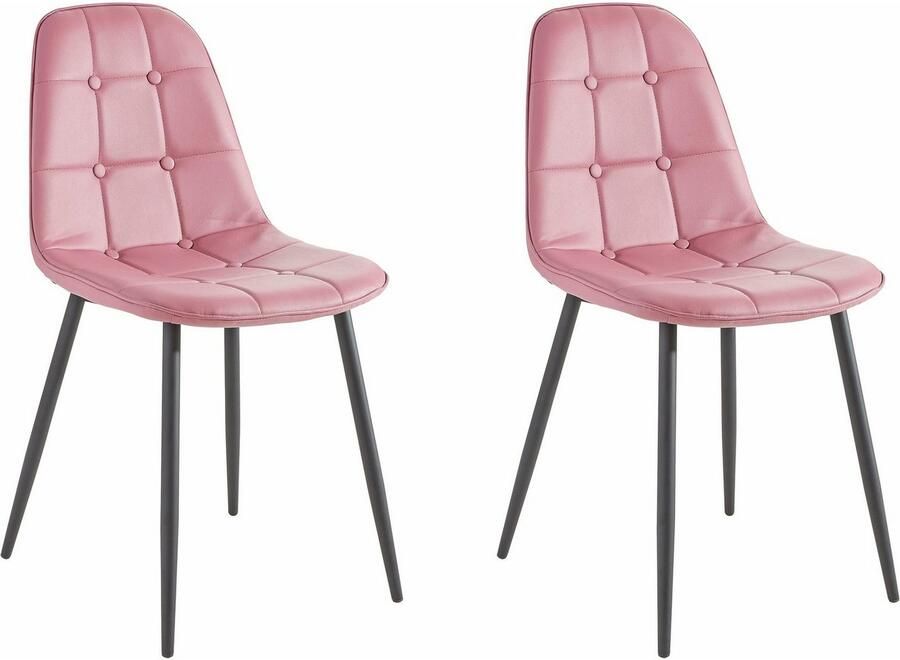 INOSIGN Eethoek Sabine + Luna Eettafel breedte 120 cm en 4 eetkamerstoelen overtrekstof in imitatieleer (set 5-delig)