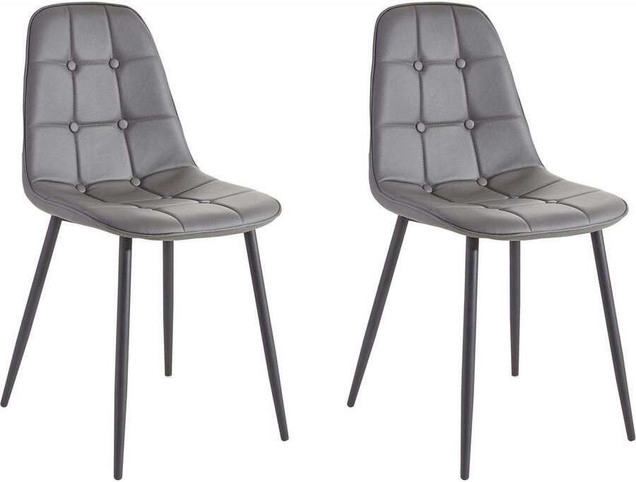 INOSIGN Eethoek Sabine + Luna Eettafel breedte 120 cm en 4 eetkamerstoelen overtrekstof in imitatieleer (set 5-delig)