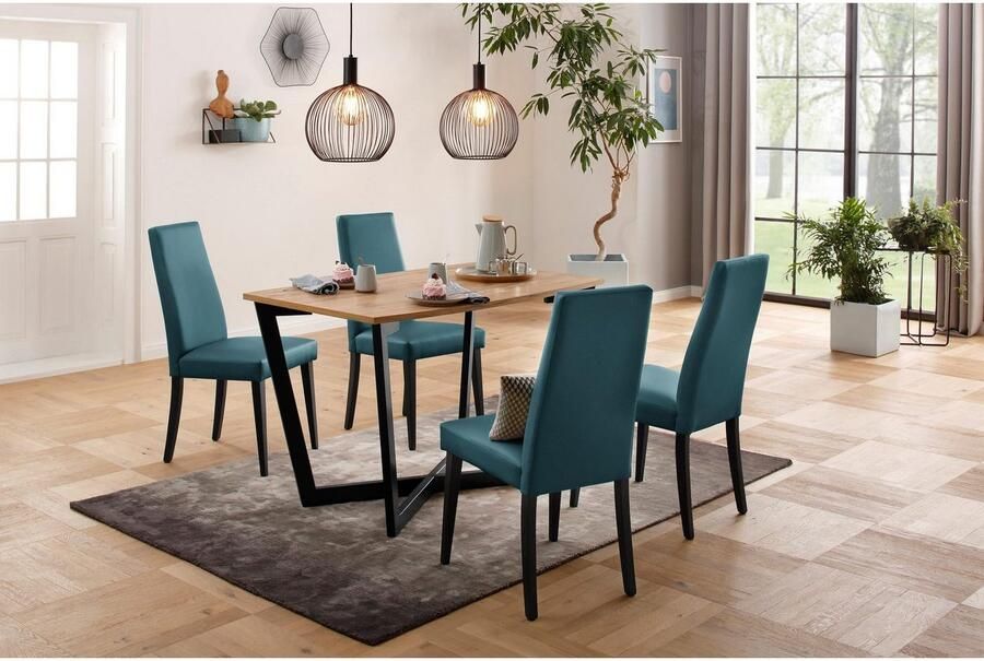 INOSIGN Eetkamerstoel Mary Poten naar keuze naturel-beuken of wengékleur (set 2 stuks)