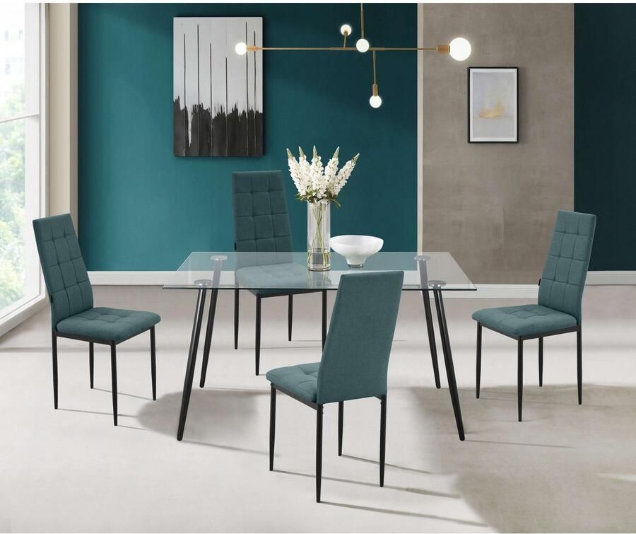 INOSIGN Eetkamerstoel Moana Met quilten (set 4 stuks)